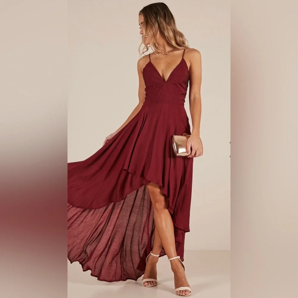 MAKE YOU SMILE DRESS IN WINE - Picture 3 of 8